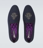 Ralph Lauren Purple Label Alonzo embroidered linen loafers
