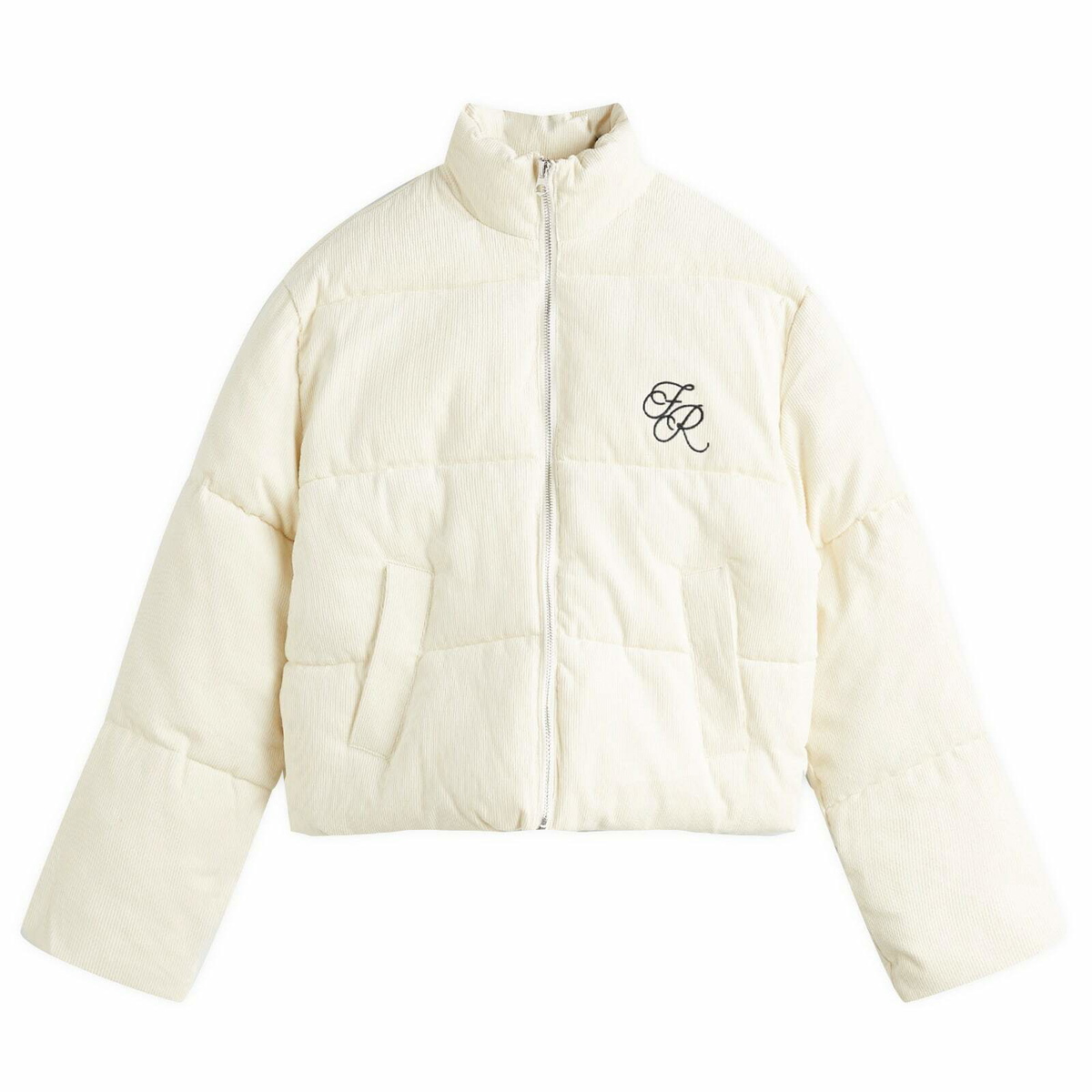 4th & Reckless Women's Arna Cord Puffer Jacket in Cream