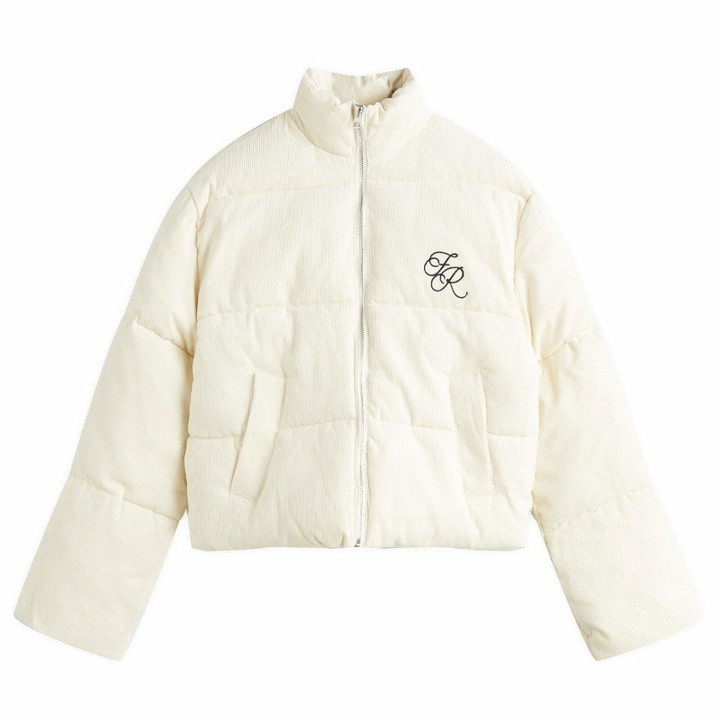 Photo: 4th & Reckless Women's Arna Cord Puffer Jacket in Cream