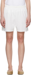 The Row White Gunty Shorts