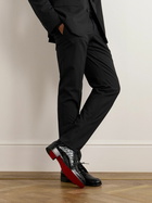 Christian Louboutin - Chambeliss Embellished Croc-Effect Leather Derby Shoes - Black