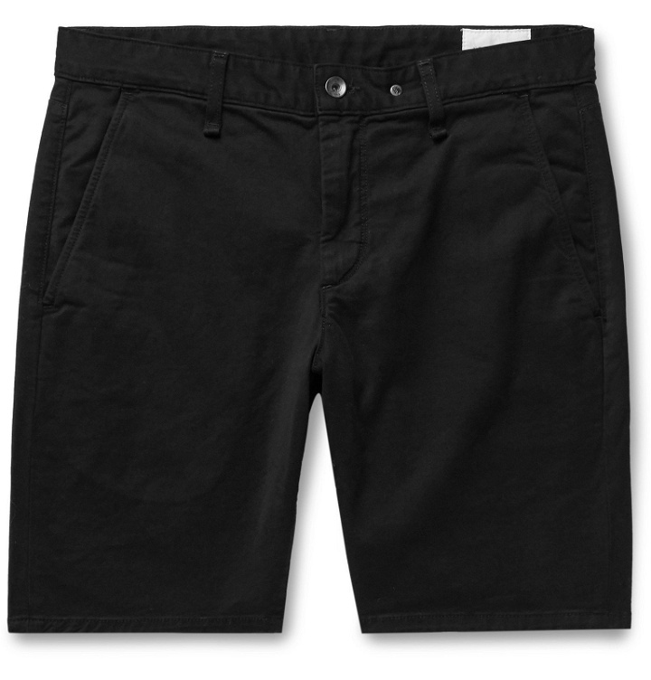 Photo: rag & bone - Classic Slim-Fit Cotton-Blend Twill Chino Shorts - Black