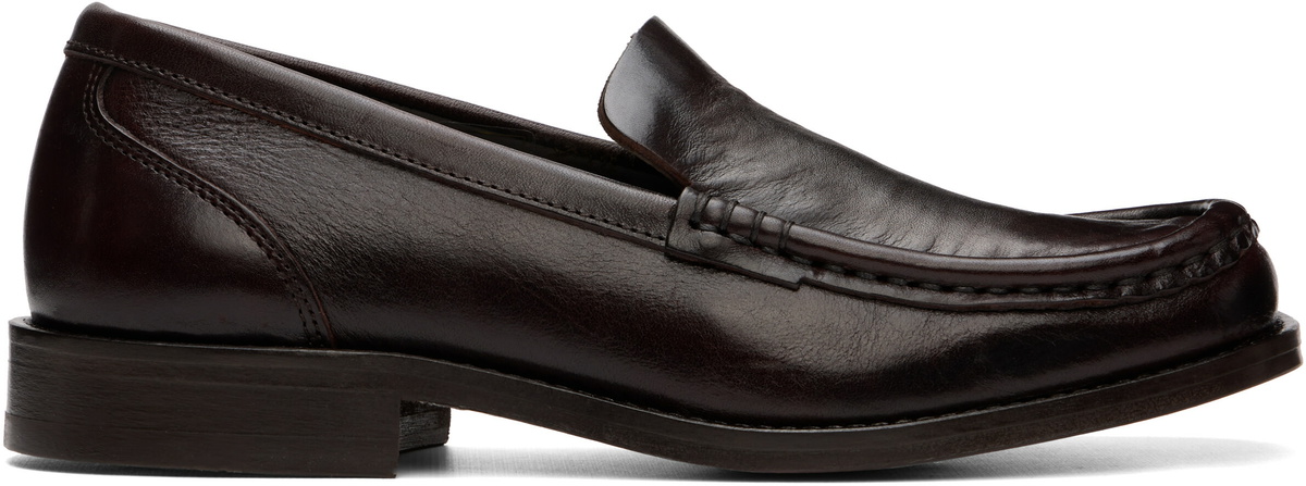 A.P.C. Brown Romeo Vegetable-Tanned Leather Loafers