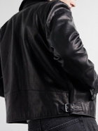 TOTEME - Distressed Leather Jacket - Black