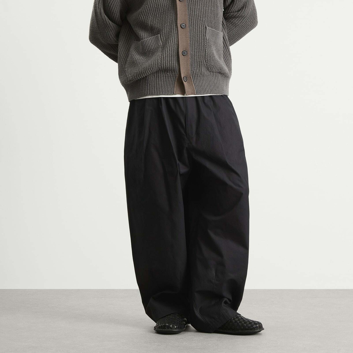 Comme des Garçons Homme Men's Cotton Twill Tailored Trousers in Black