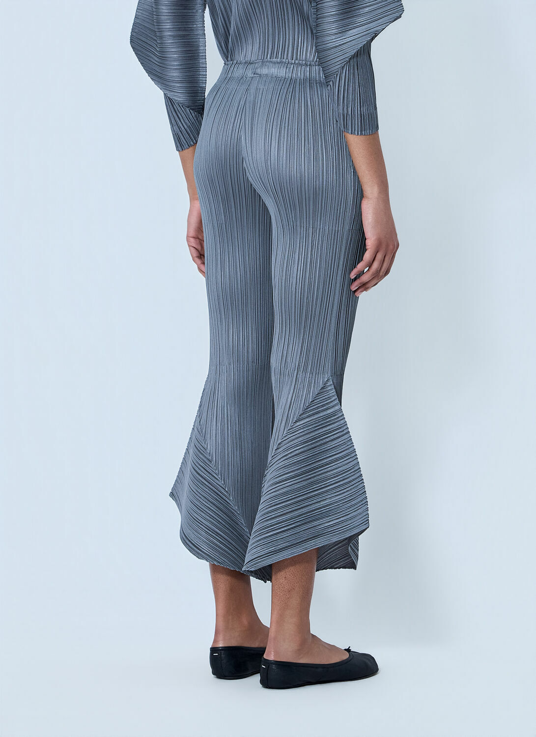 Pleats Please Issey Miyake Pleated Flared Trousers