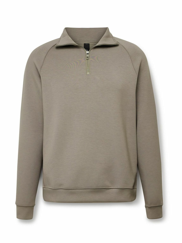 Photo: Lululemon - Smooth Spacer Stretch Recycled-Jersey Half-Zip Sweatshirt - Gray
