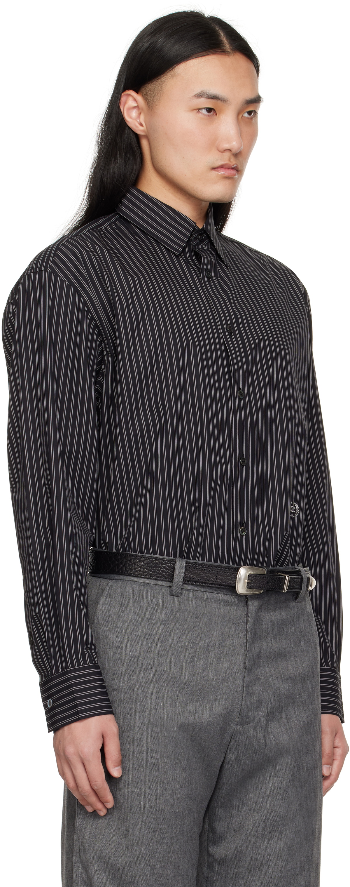 Commission Black Stripe Banker Shirt