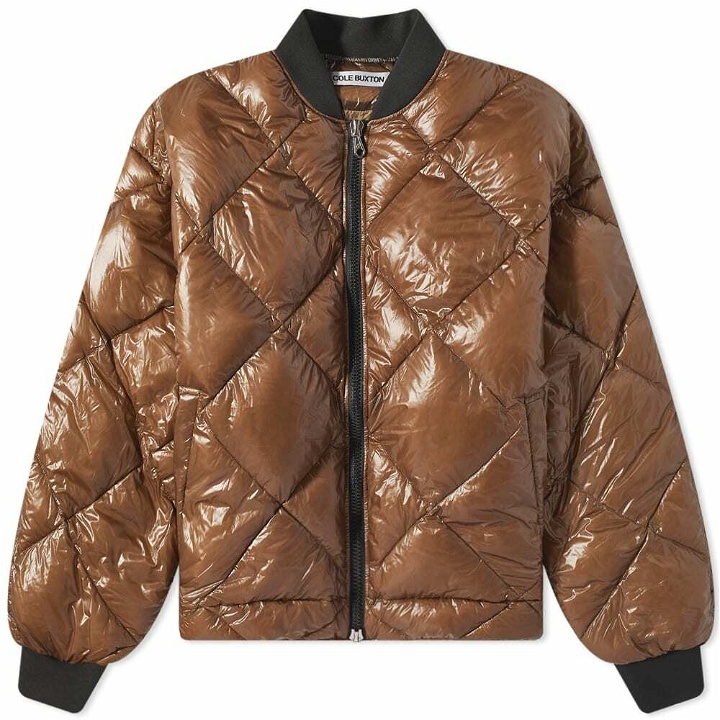 Photo: Cole Buxton Men's CB Quilted Bomber Jacket in Brown