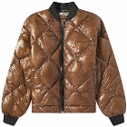 Cole Buxton Men's CB Quilted Bomber Jacket in Brown