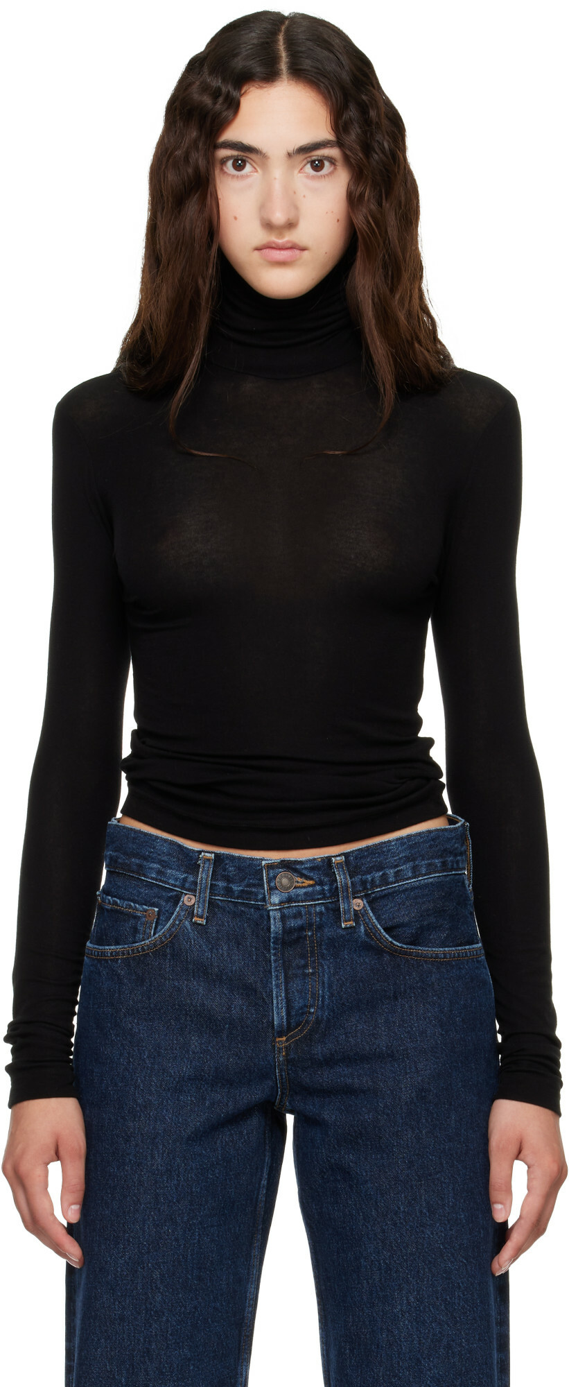 AGOLDE Black Pascale Turtleneck