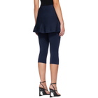 ALAÏA Navy Compact Knit Skirt Leggings