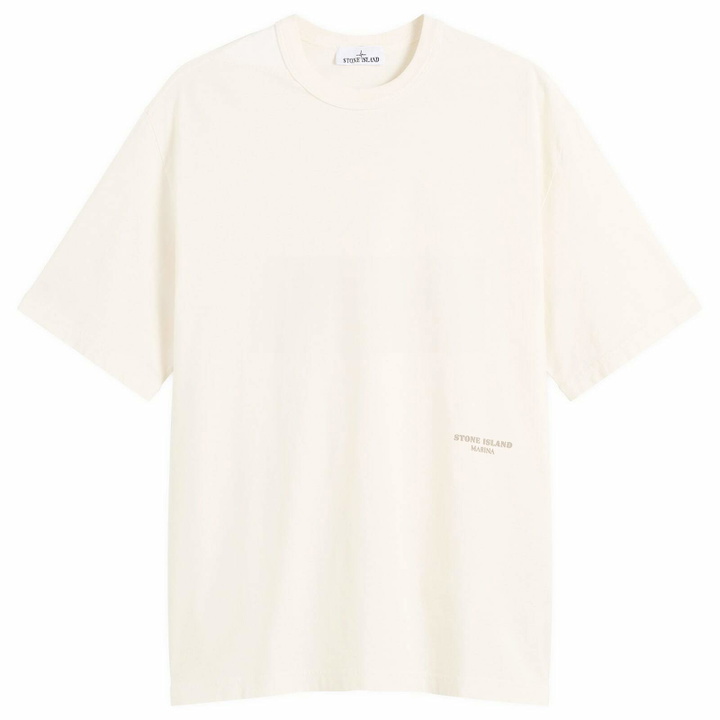 Photo: Stone Island Men's Marina Small Logo T-Shirt in Ivory