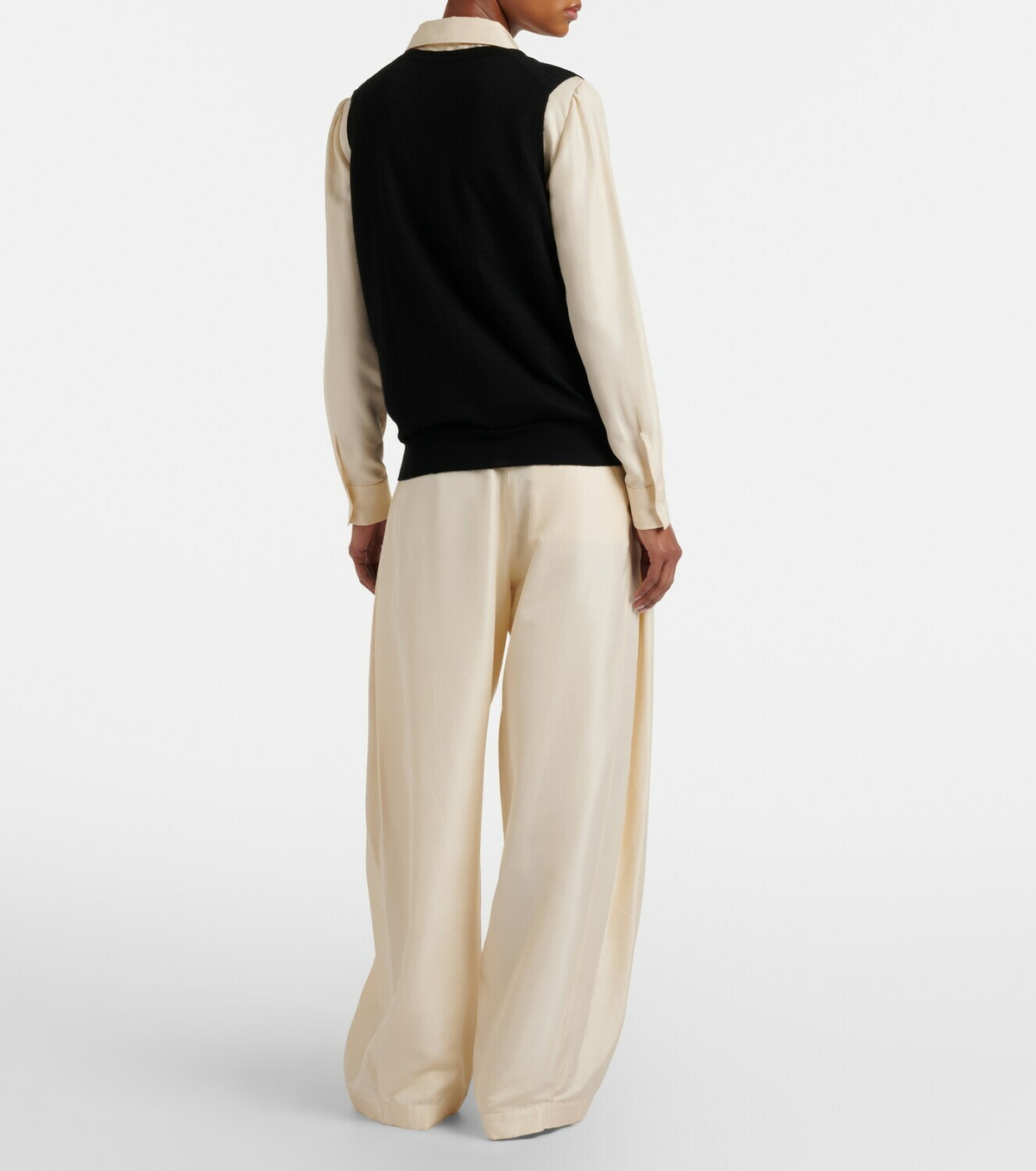 The Row Kolina silk wide-leg pants