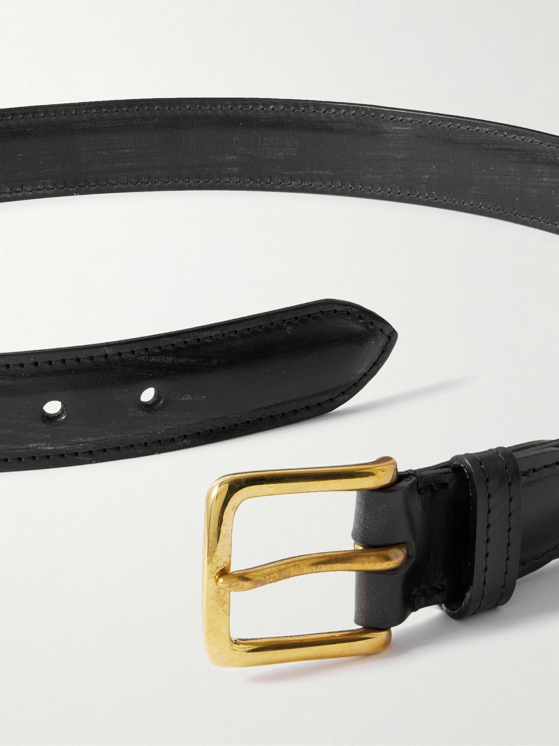 Drake's - 3cm Leather Belt - Black