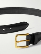 Drake's - 3cm Leather Belt - Black