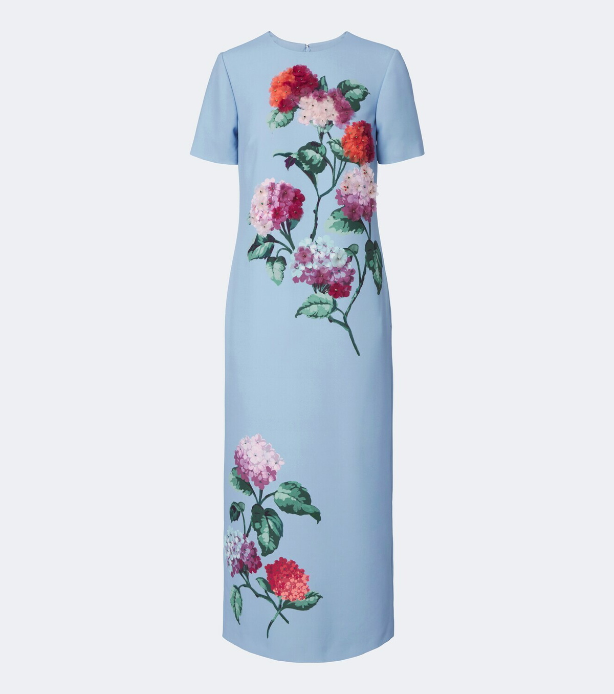 Carolina Herrera Embellished floral-appliqué midi dress