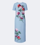 Carolina Herrera Embellished floral-appliqué midi dress