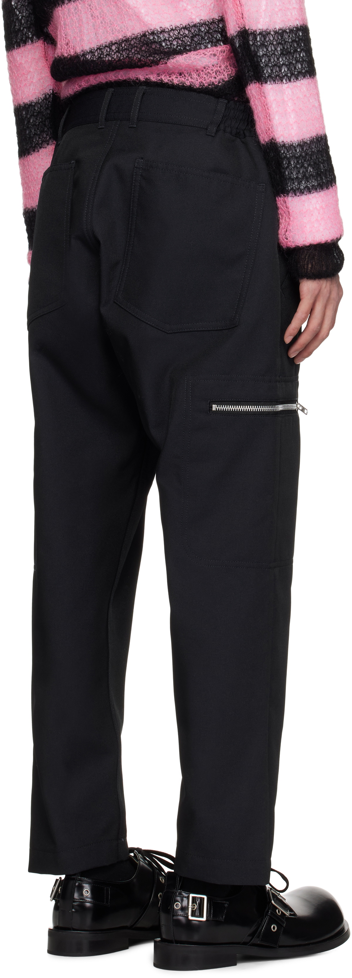 Comme des Garçons Homme Deux Navy Irregular Pin Head Trousers