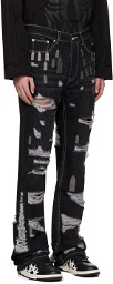Who Decides War Black Amplified Gnarly Jeans