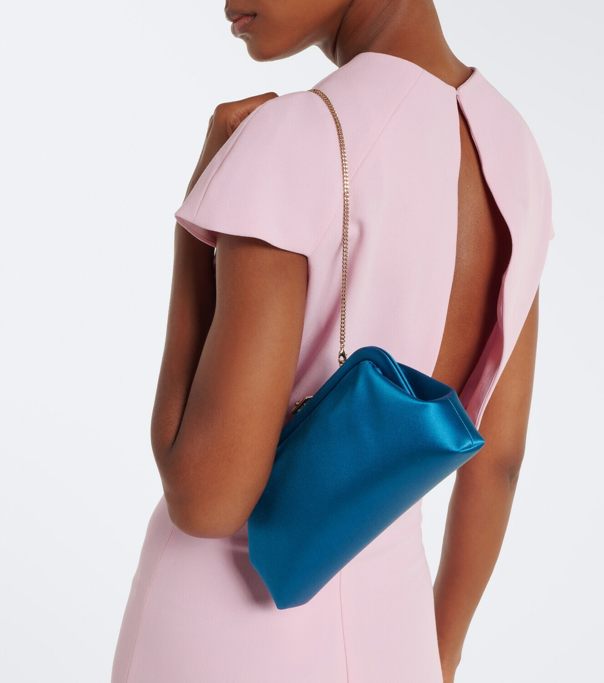Jimmy Choo Skylar satin clutch