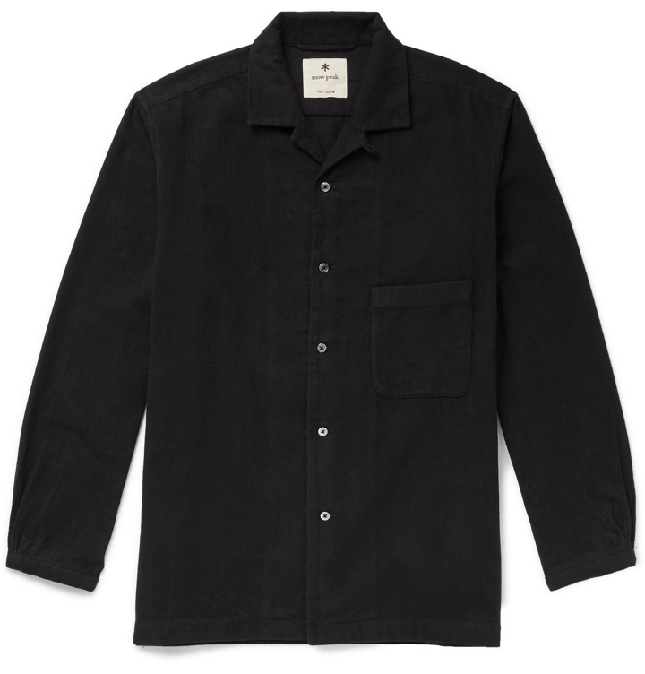 Photo: Snow Peak - Camp-Collar Brushed-Cotton Shirt - Gray