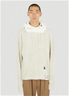 Partly Double Hooded Sweatshirt in Cream