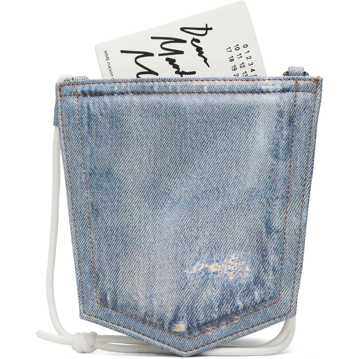 Photo: MM6 Maison Margiela Blue Denim Pocket Pouch