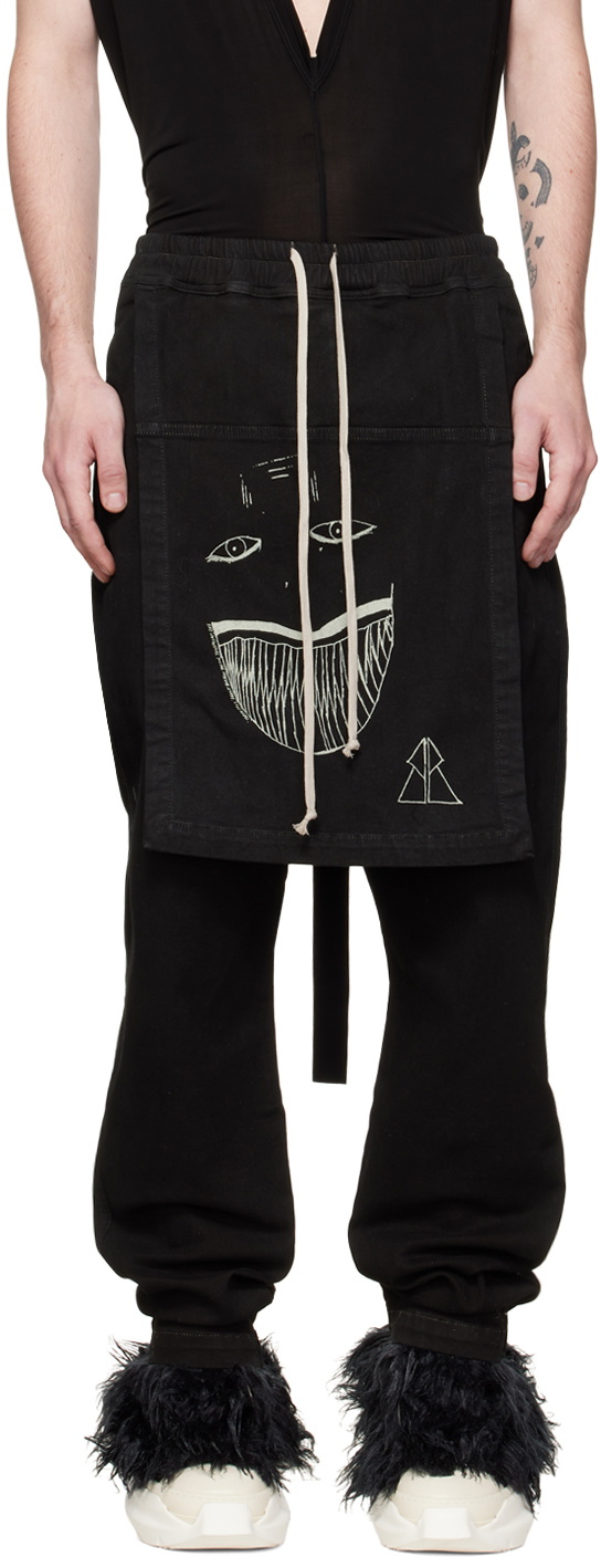 Rick Owens Drkshdw Black Toothface Belas Lounge Pants Rick Owens