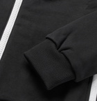 Givenchy - Slim-Fit Striped Fleece-Back Cotton-Jersey Bomber Jacket - Men - Black