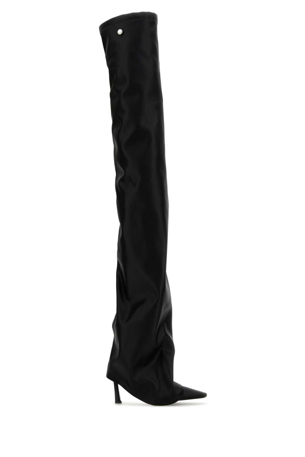 The Attico Black Synthetic Leather Robin Otk Boots The Attico