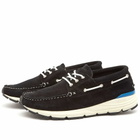 EasyMoc Men's Merrimack Boat Sneakers in Black Suede