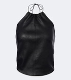 Stouls Rosie halterneck leather top