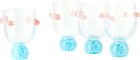 Laetitia Rouget Blue & Pink Dotty Cocktail Glasses, 4 pcs