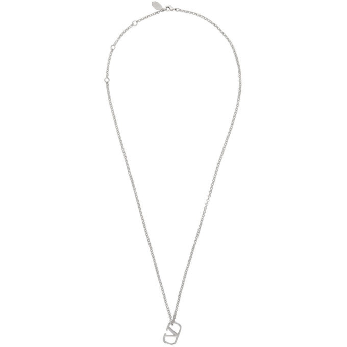 Photo: Valentino Silver Valentino Garavani VLogo Necklace