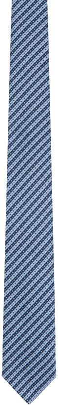 Photo: ZEGNA Blue Jacquard Tie