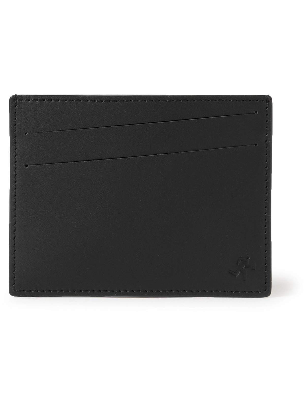 Photo: WANT LES ESSENTIELS - Branson Logo-Debossed Textured and Smooth Leather Cardholder - Black