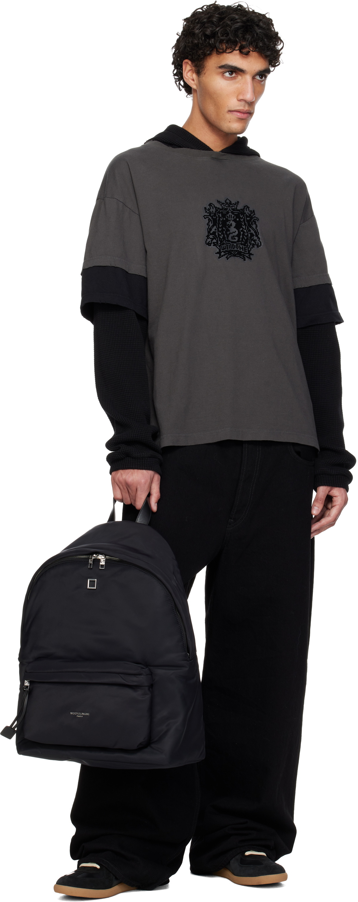 WOOYOUNGMI Black Nylon Backpack