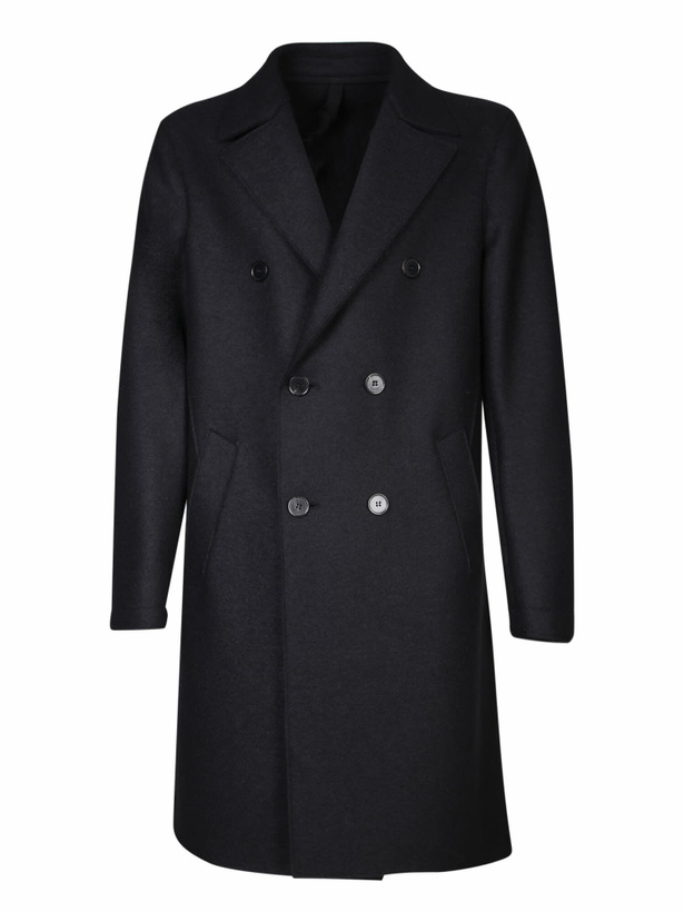 Photo: Harris Wharf London Oversized Double-breasted Black Wool Coat