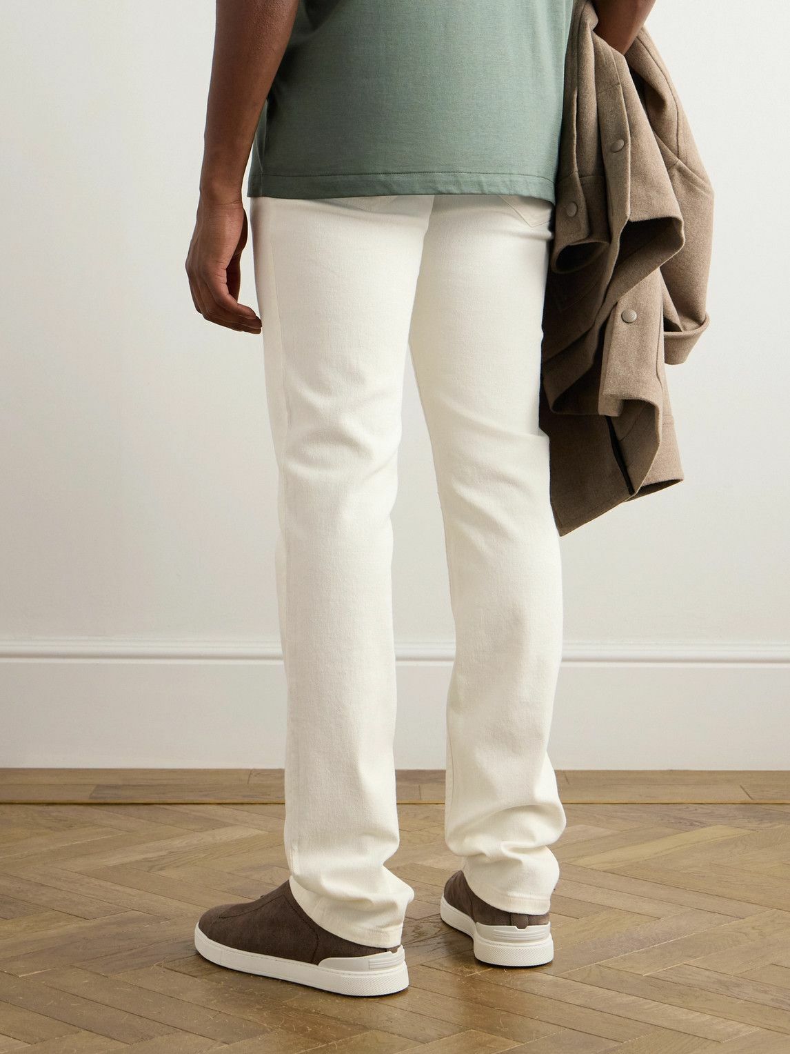 Brioni - Cortina Slim-Fit Straight-Leg Jeans - White