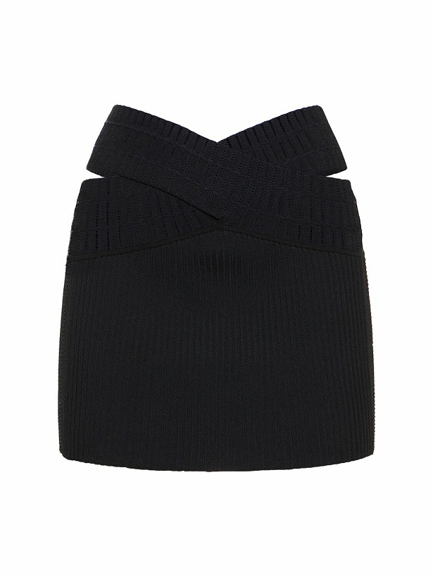 Photo: DION LEE - Crossed Rib Knit Viscose Mini Skirt