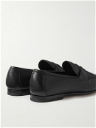 TOM FORD - Sean Full-Grain Leather Loafers - Black