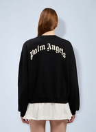 Palm Angels Curved Logo Crop Sweatshirt