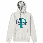 By Parra Painterly Script Hoody in Oatmeal/Heather