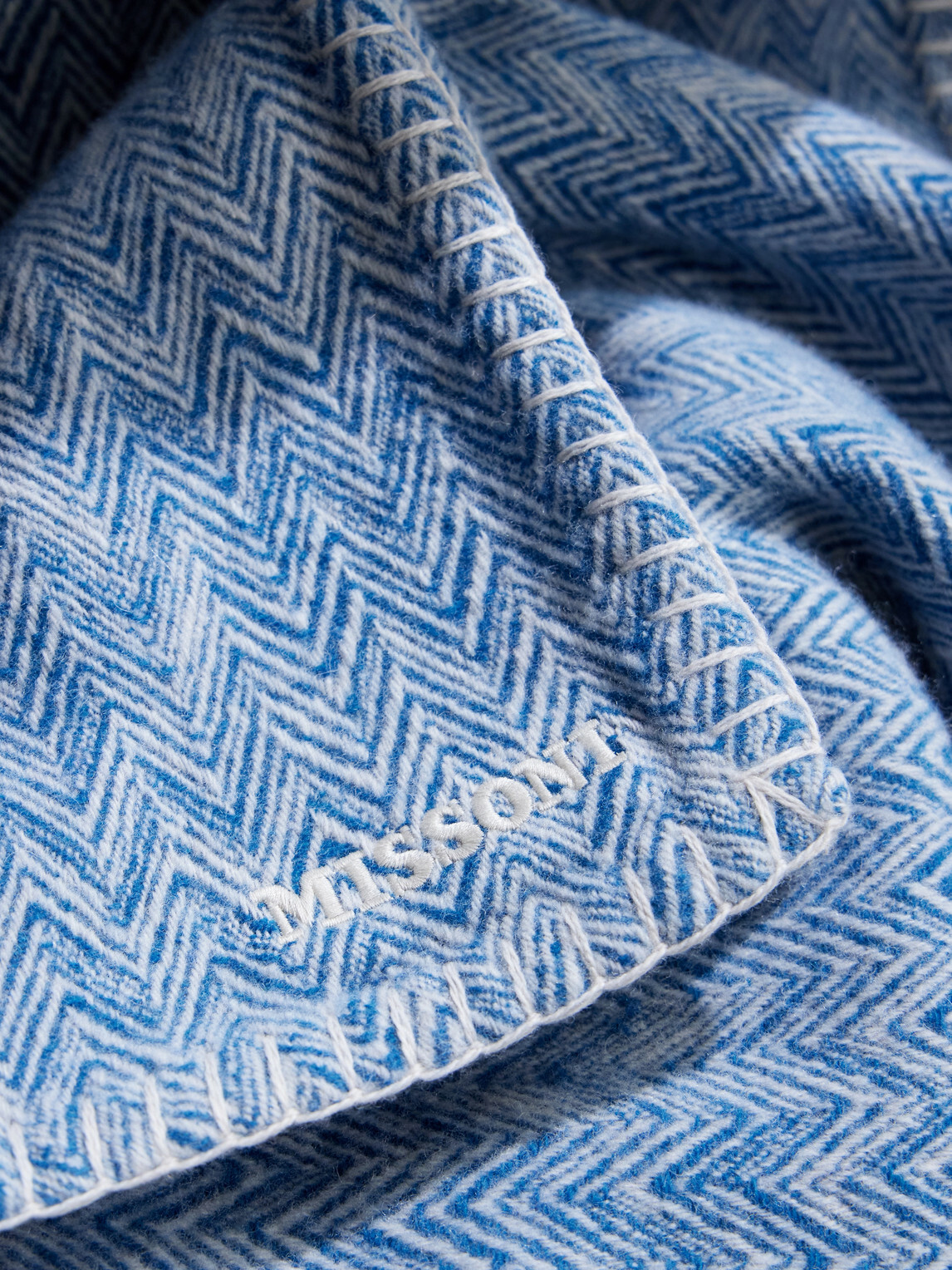 Missoni Home - Camelia Striped Wool and Cashmere-Blend Throw - Blue