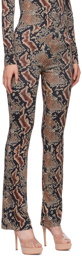 Atlein Black Snake Print Trousers