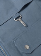 Reese Cooper® - Cropped Corduroy-Trimmed Cotton-Twill Field Jacket - Blue