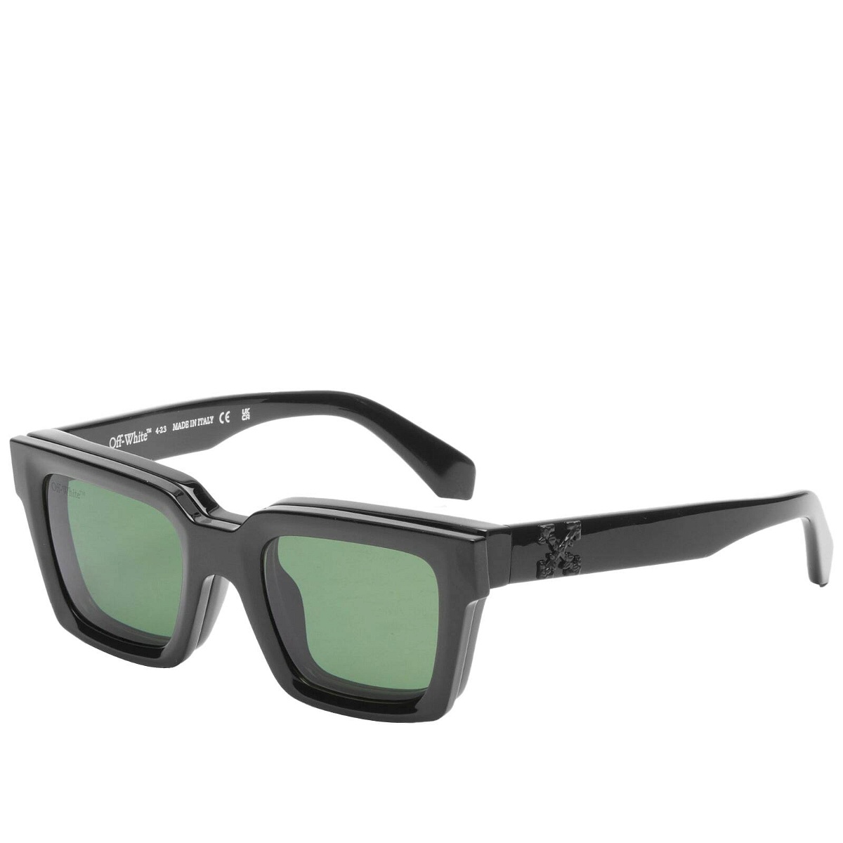 Photo: Off-White Clip On Sunglasses in Black/Green