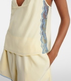 SIR Lace-trimmed silk camisole