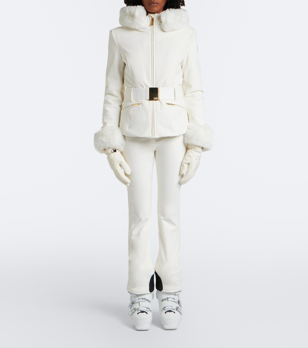 Goldbergh Prezioso belted hooded technical ski jacket